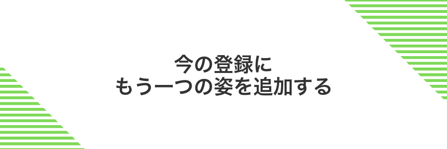 今の登録にもう一つの姿を追加する