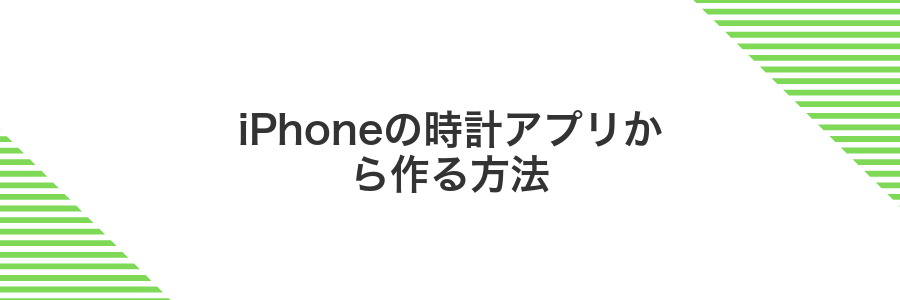 iPhoneの時計アプリから作る方法
