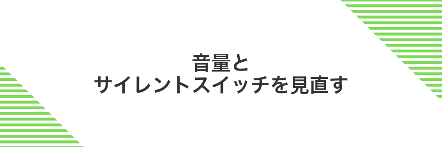 音量とサイレントスイッチを見直す