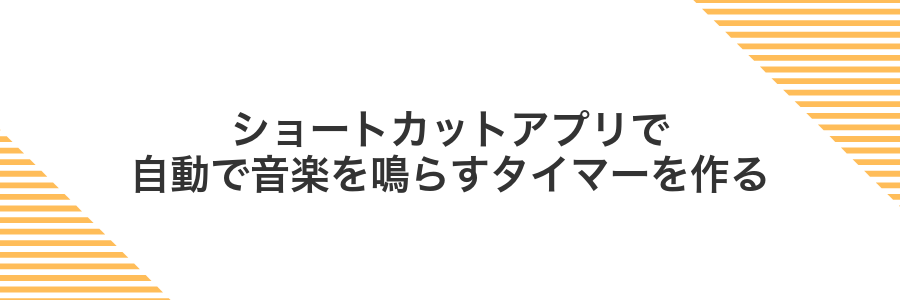 ショートカットアプリで自動で音楽を鳴らすタイマーを作る