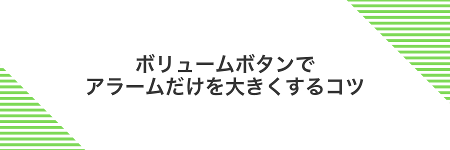 ボリュームボタンでアラームだけを大きくするコツ