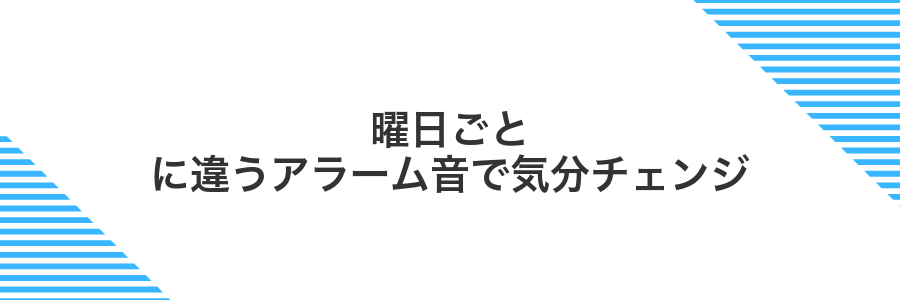 曜日ごとに違うアラーム音で気分チェンジ