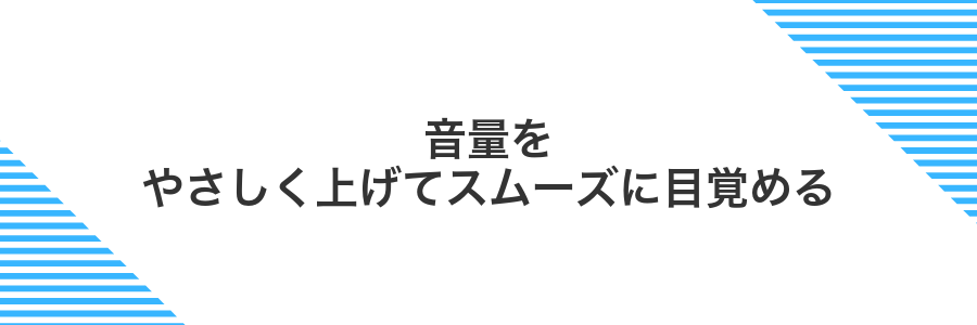 音量をやさしく上げてスムーズに目覚める