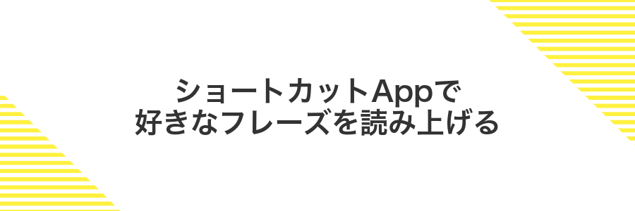 ショートカットAppで好きなフレーズを読み上げる