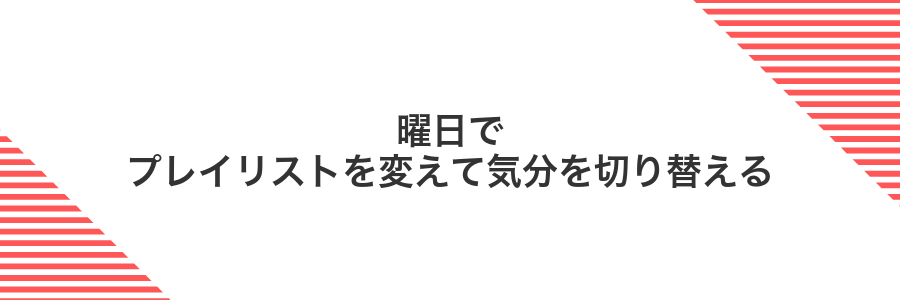 曜日でプレイリストを変えて気分を切り替える