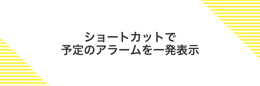 ショートカットで予定のアラームを一発表示
