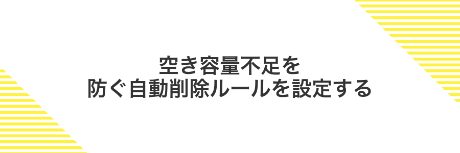 空き容量不足を防ぐ自動削除ルールを設定する