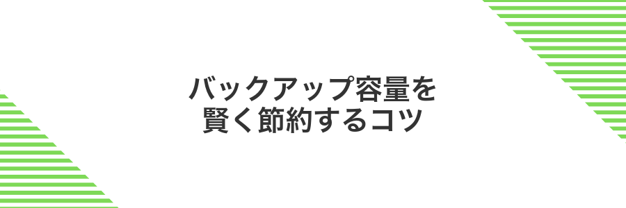 バックアップ容量を賢く節約するコツ