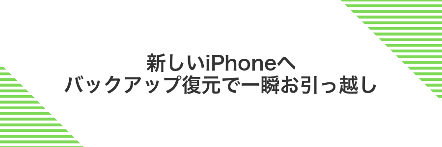 新しいiPhoneへバックアップ復元で一瞬お引っ越し