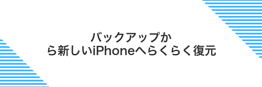 バックアップから新しいiPhoneへらくらく復元