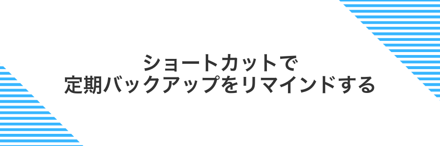 ショートカットで定期バックアップをリマインドする