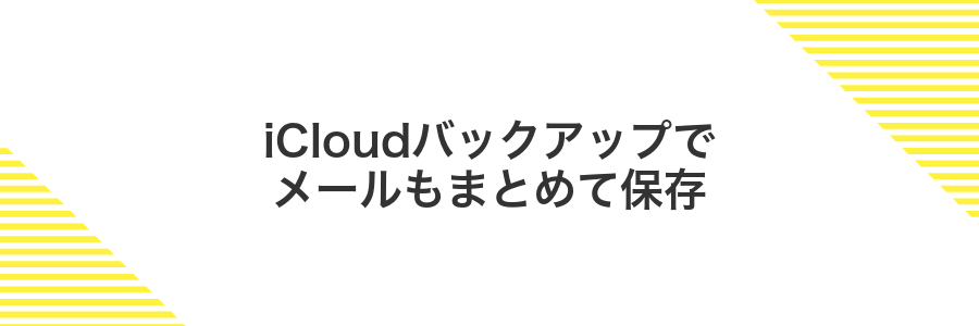 iCloudバックアップでメールもまとめて保存
