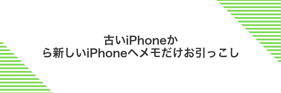 古いiPhoneから新しいiPhoneへメモだけお引っこし
