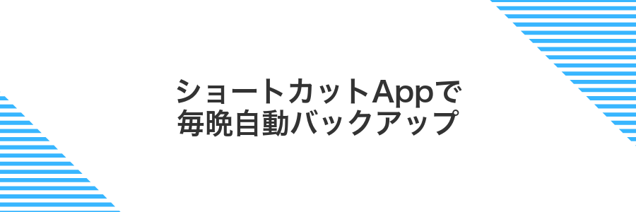 ショートカットAppで毎晩自動バックアップ