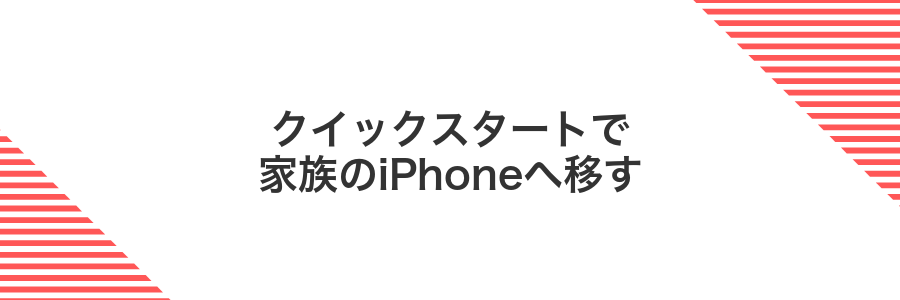 クイックスタートで家族のiPhoneへ移す
