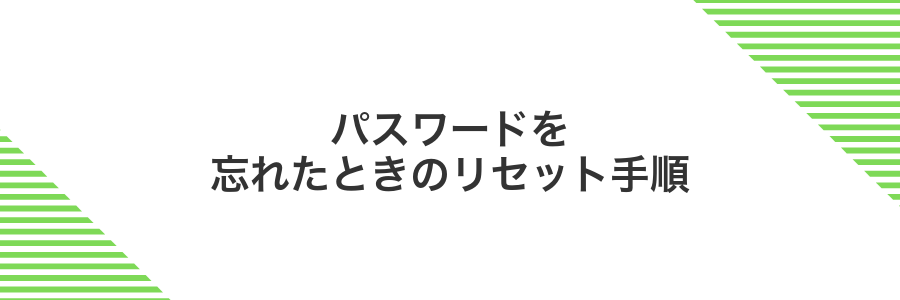 パスワードを忘れたときのリセット手順