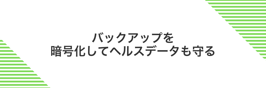 バックアップを暗号化してヘルスデータも守る