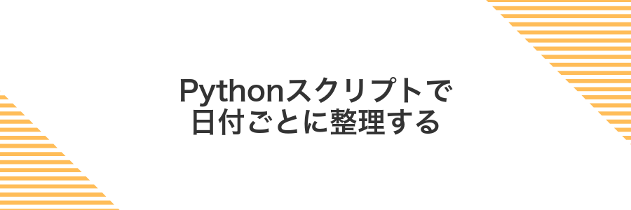 Pythonスクリプトで日付ごとに整理する