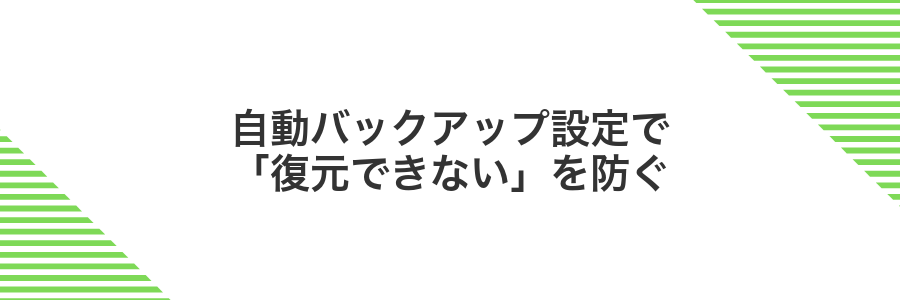 自動バックアップ設定で「復元できない」を防ぐ