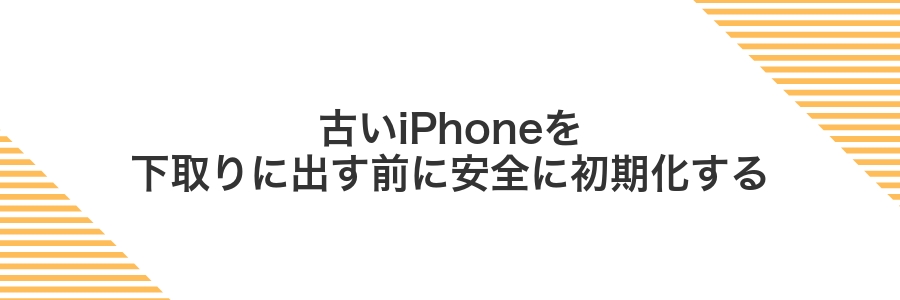 古いiPhoneを下取りに出す前に安全に初期化する
