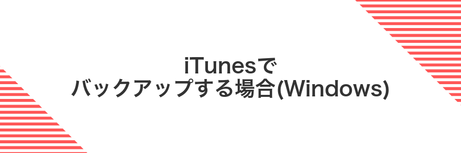 iTunesでバックアップする場合(Windows)