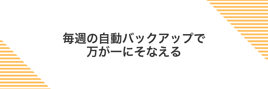 毎週の自動バックアップで万が一にそなえる
