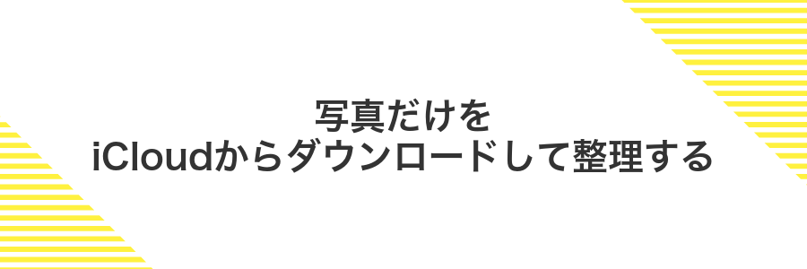 写真だけをiCloudからダウンロードして整理する