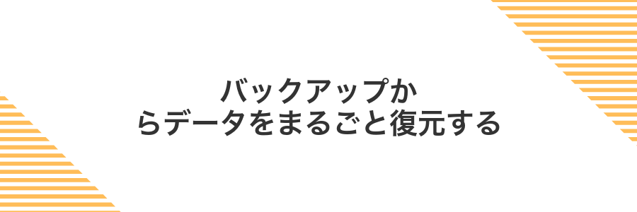 バックアップからデータをまるごと復元する