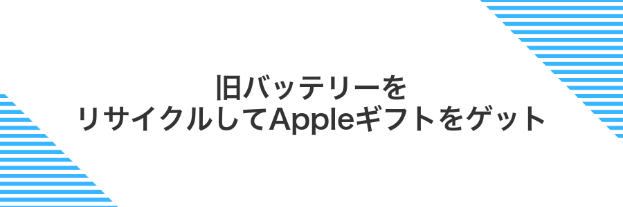 旧バッテリーをリサイクルしてAppleギフトをゲット