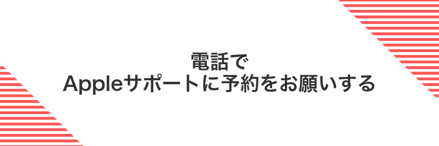 電話でAppleサポートに予約をお願いする