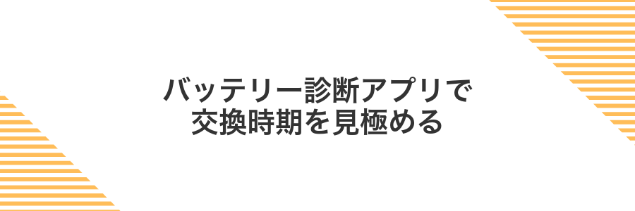 バッテリー診断アプリで交換時期を見極める