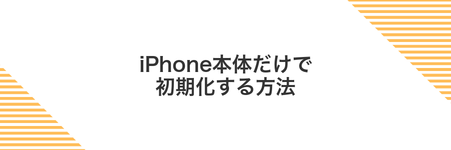 iPhone本体だけで初期化する方法