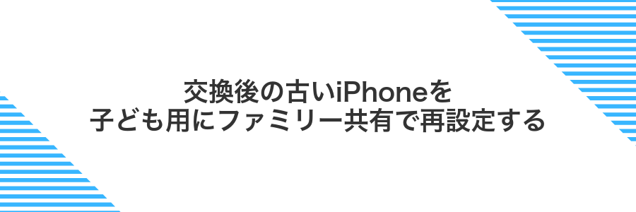 交換後の古いiPhoneを子ども用にファミリー共有で再設定する