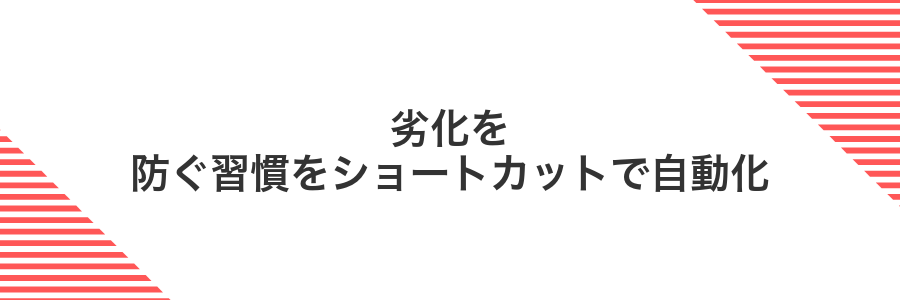 劣化を防ぐ習慣をショートカットで自動化
