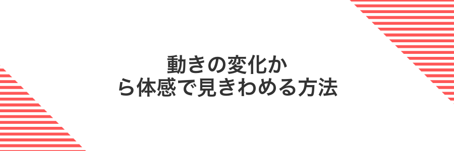 動きの変化から体感で見きわめる方法