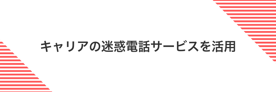 キャリアの迷惑電話サービスを活用