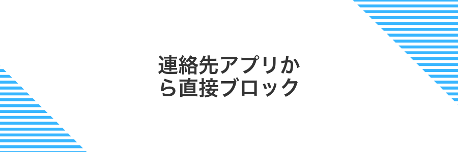 連絡先アプリから直接ブロック