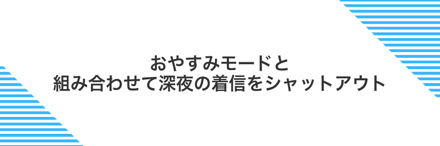 おやすみモードと組み合わせて深夜の着信をシャットアウト