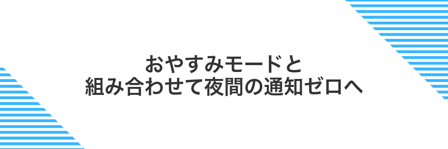 おやすみモードと組み合わせて夜間の通知ゼロへ