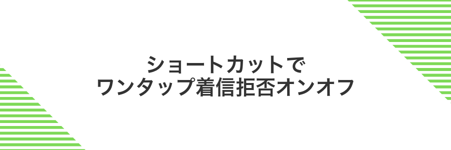 ショートカットでワンタップ着信拒否オンオフ