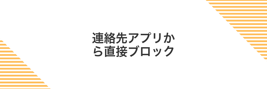 連絡先アプリから直接ブロック