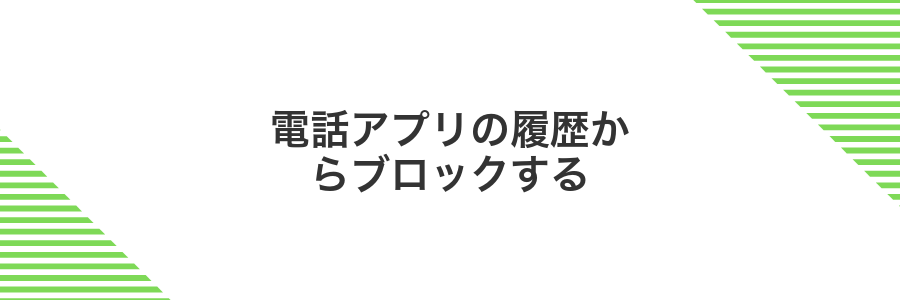 電話アプリの履歴からブロックする