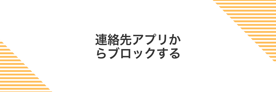 連絡先アプリからブロックする