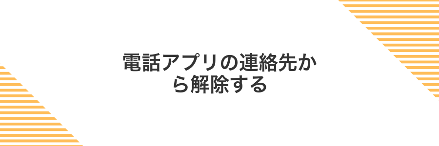 電話アプリの連絡先から解除する