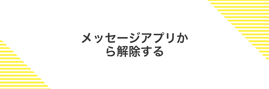 メッセージアプリから解除する