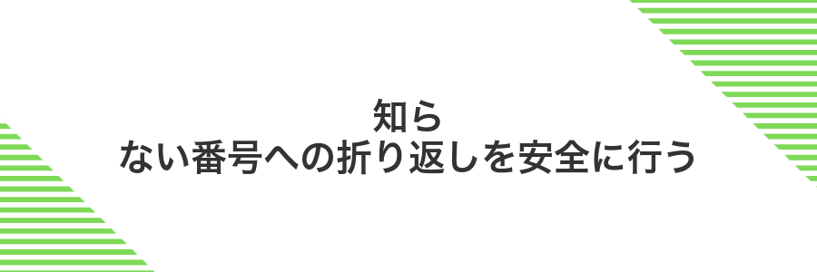 知らない番号への折り返しを安全に行う