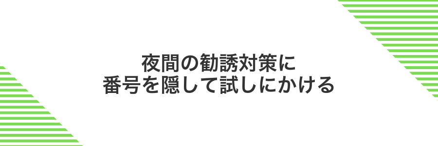 夜間の勧誘対策に番号を隠して試しにかける