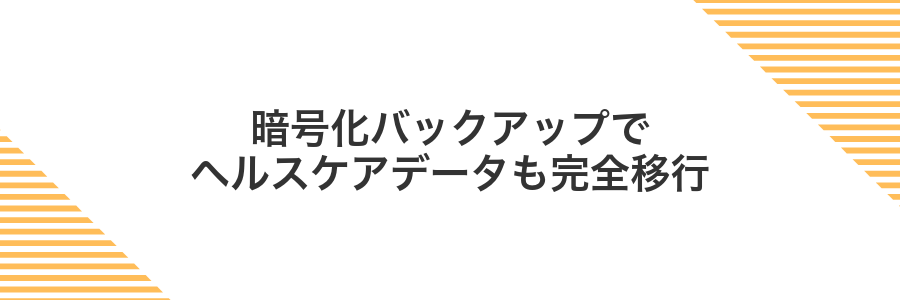 暗号化バックアップでヘルスケアデータも完全移行