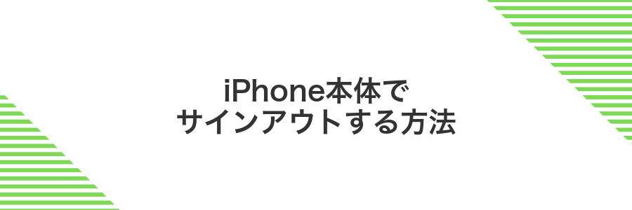 iPhone本体でサインアウトする方法