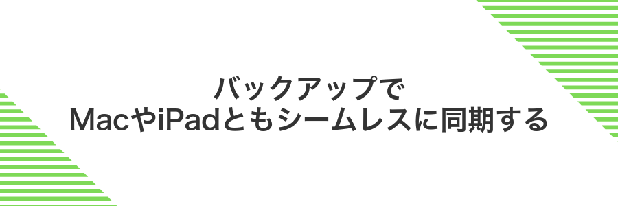 バックアップでMacやiPadともシームレスに同期する